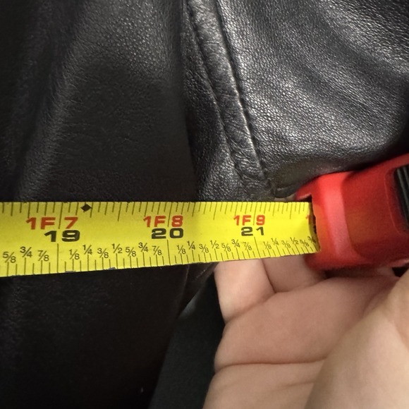 Jacqueline Ferrari Black Lambskin Leather Belted Jacket Coat Women's Medium Y2k - Picture 10 of 11